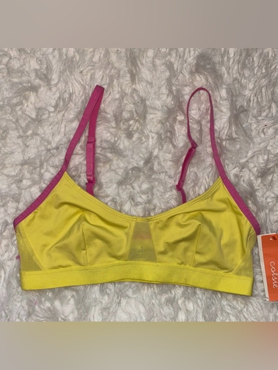 Colsie Other - Colsie Bralette Lemon Yellow and Pink, Size S